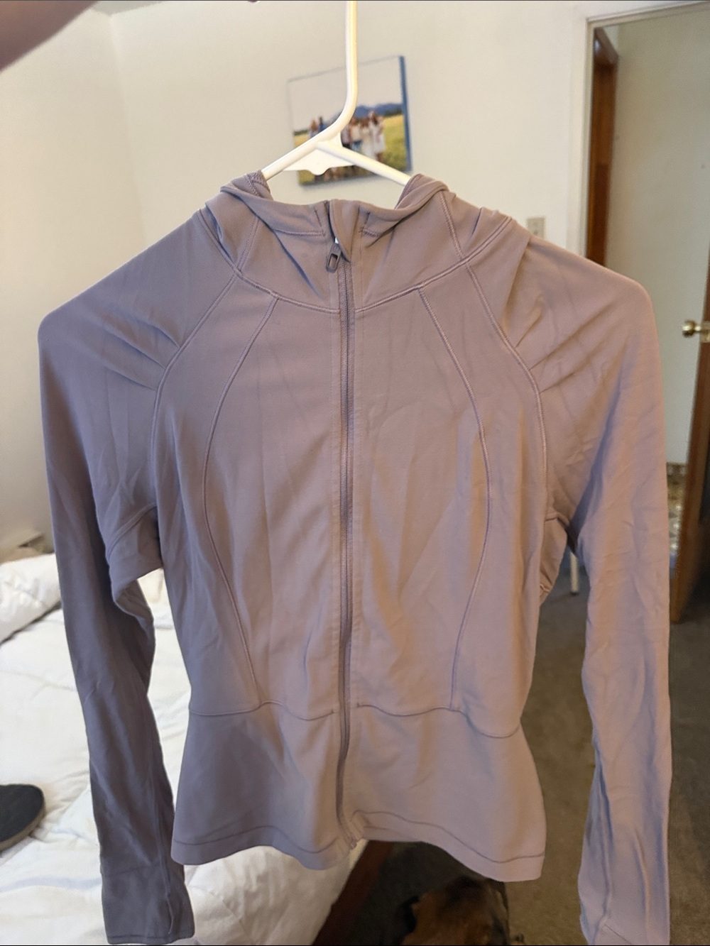 lululemon athletica mauve zip-up hoodie jacket